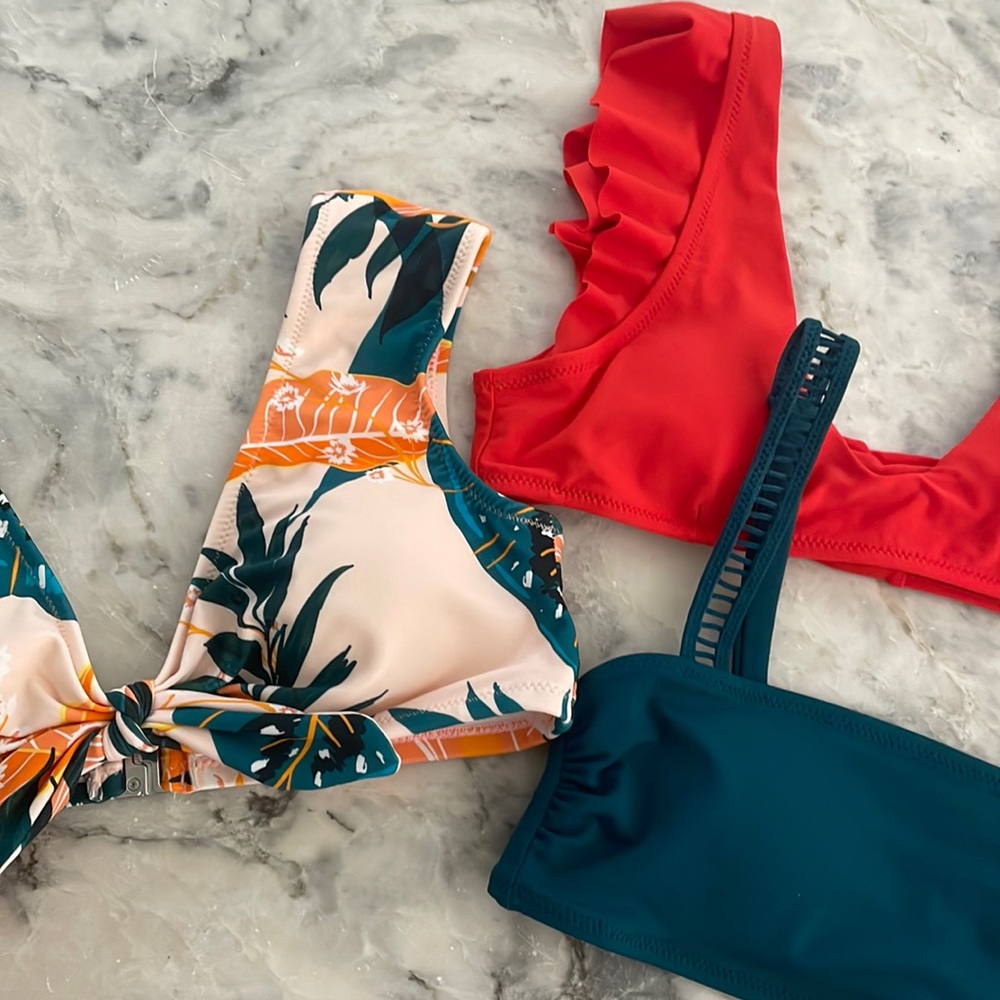 Set of four swim tops!